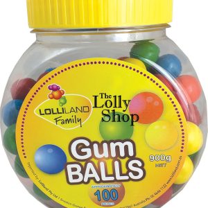 Gum Balls large Multi coloured - 900g Bulk Jar of 100