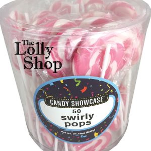 Pink Swirly Pops 12g - 600g Pack of 50 - Lolliland