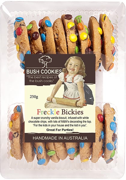 Freckle Bickies 250g from Bush Cookies