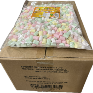 Rainbow Mini Marshmallows 800g -  8 pack Bulk Carton