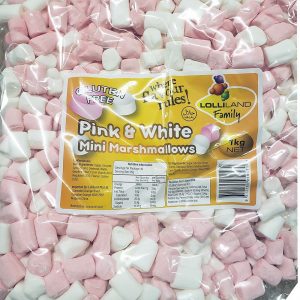 Pink and White Mini Marshmallows 800g - Bulk Lollies