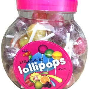 Lollipops Mixed Jar 45 Individually wrapped 450g (BB-30 July 2024)