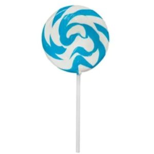 Swirly Mega Pops Large 85g Blue - Box of 24 - Lolliland