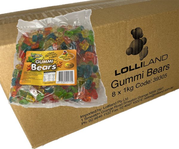 Gummi Bears - Mixed colours - Gluten Free - 8kg Carton