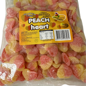 Peach Hearts 1kg Bulk Lollies Bag for Lolly Buffet - Lolliland