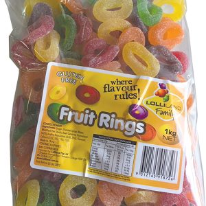 Fruit Rings 1kg  - Gluten Free 1kg Bulk Lollies