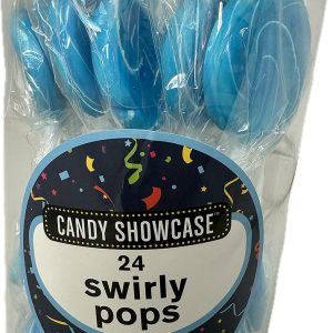 Swirly Pops - Blue - Tub of 24x12g - Carton of 12