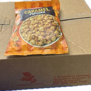 Caramel Popcorn 125g bags - Famous Makers - Box of 12