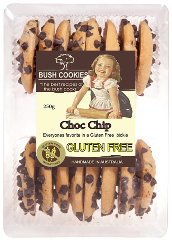 Gluten Free Chocolate Chip Cookies 250g - Bush Cookies