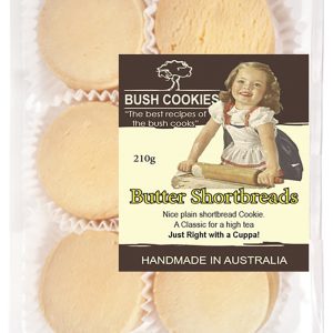 Butter Shortbread Cookies 210g - Carton of 12