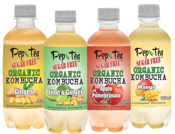 Organic Kombucha Tea 350ml Sugar Free Drinks - Mixed Box of 12