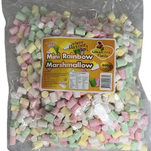 Rainbow Mini Marshmallows 800g - Bulk Lollies
