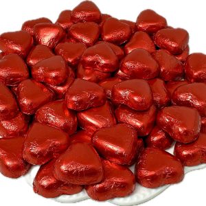 Chocolate Hearts - Red 500g