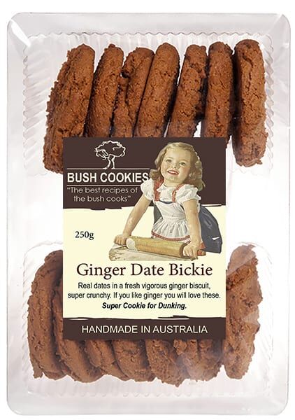 Ginger and Date Biscuits 250g - Carton of 12