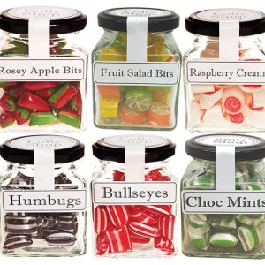 Boiled Lollies Rock Candy MIXED Flavours 130g Jars  ( Best Before - October 31