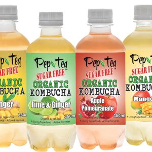 Organic Kombucha Tea 350ml Sugar Free Drinks - Mixed Box of 12