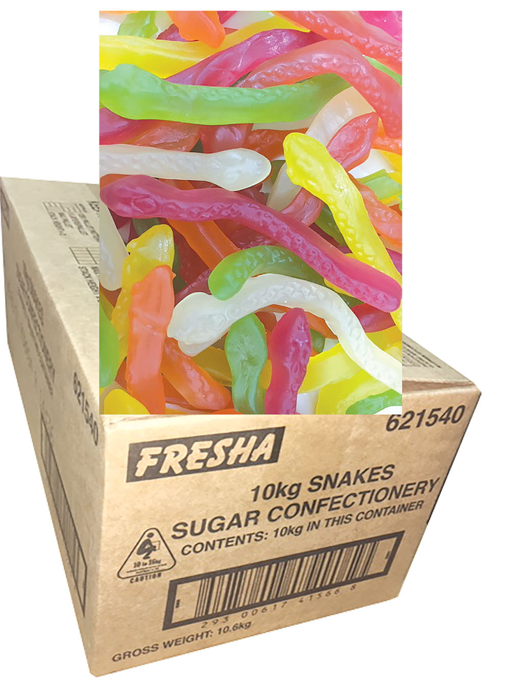 Jelly Snakes 10kg Bulk carton - By Fresha