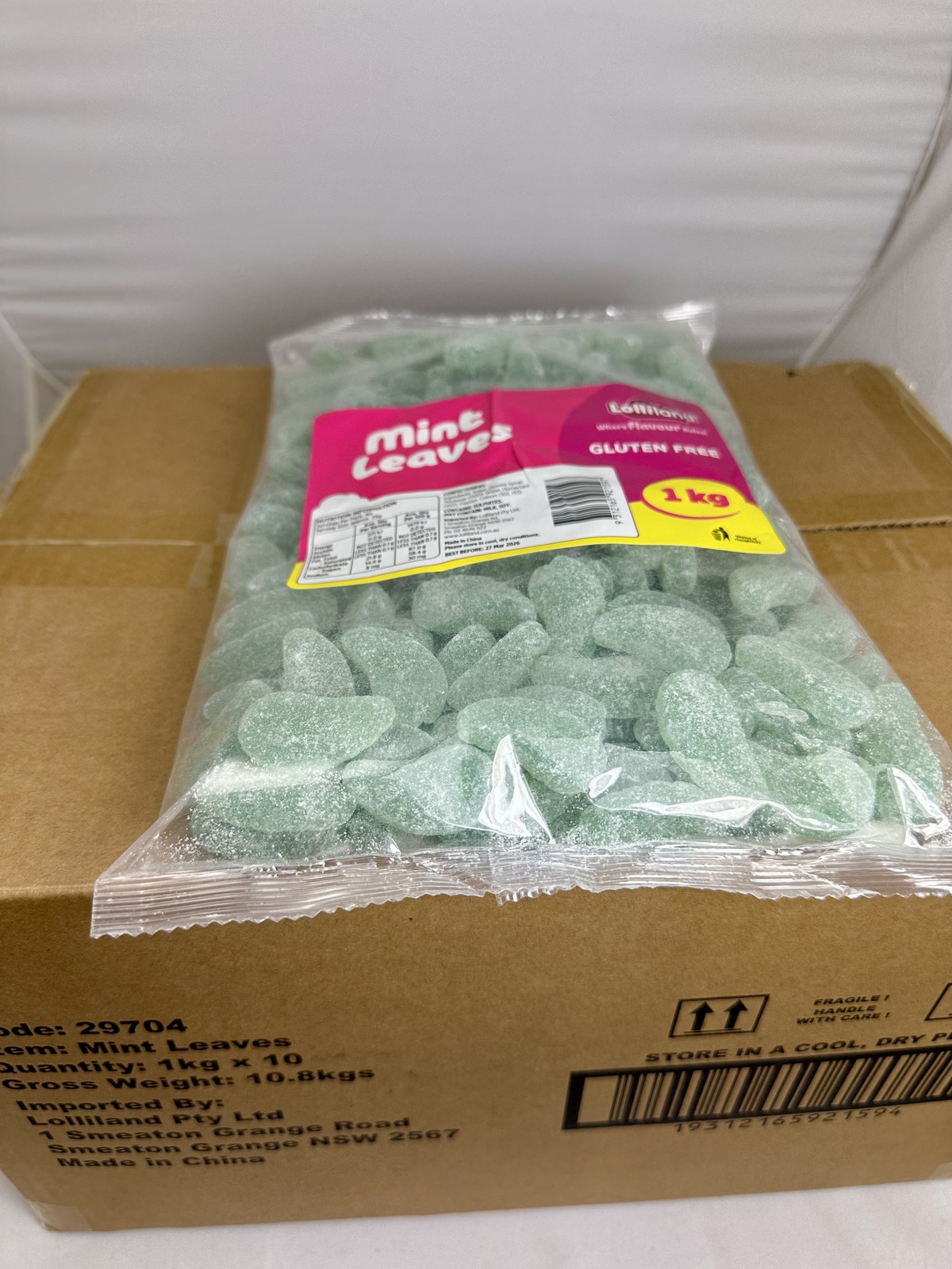 Spearmint Leaves 10kg Bulk Carton -  10 X 1kg Mint leaves by Lolliland