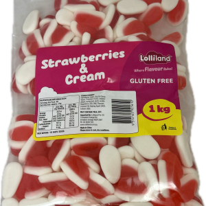 Strawberries & Cream 1kg Bulk Lollies Bag for Lolly Buffet - Lolliland