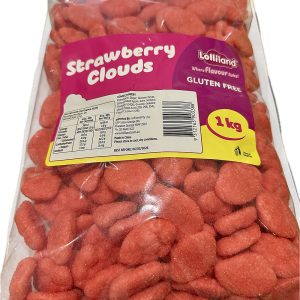 Red Clouds - Strawberry 1kg Bulk Lollies Bag for Lolly Buffet - Lolliland