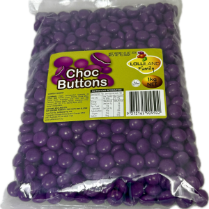 Choc Buttons Purple - Bulk 1kg Bag