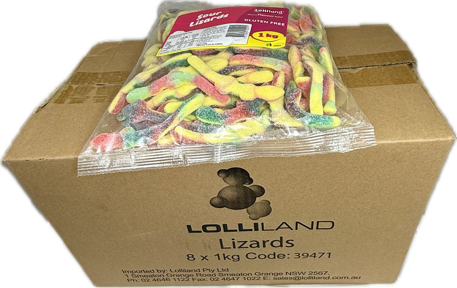 Sour Lizard 8kg Bulk Carton - Lolliland