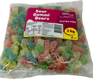 Sour Bears - Mixed colours - Gluten Free - 1kg