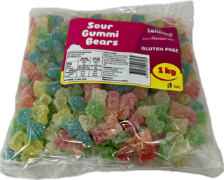 Sour Bears - Mixed colours - Gluten Free - 1kg