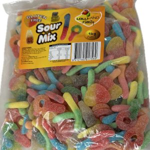 Sour Mix Lollies - Gluten Free 8x1kg bulk-Carton - lolliland