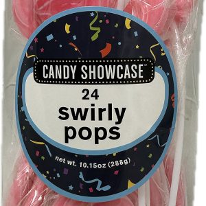 Swirly Pops - Pink - Tub of 24x12g - Carton of 12 ( Best Before- April 2026 )