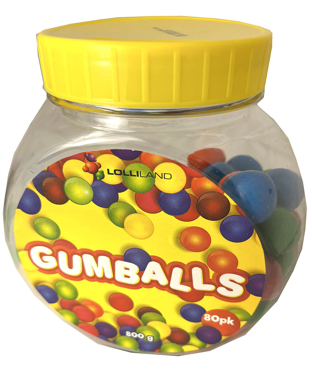 Gum Balls large Multi coloured - 700g Bulk Jar