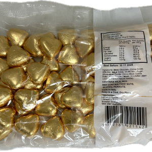 Gold Chocolate Hearts 500g
