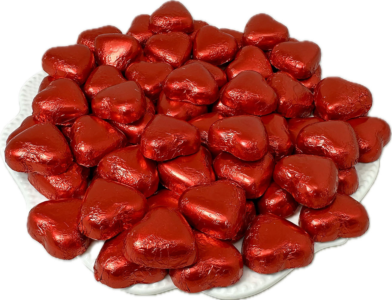 Chocolate Hearts - Red 500g