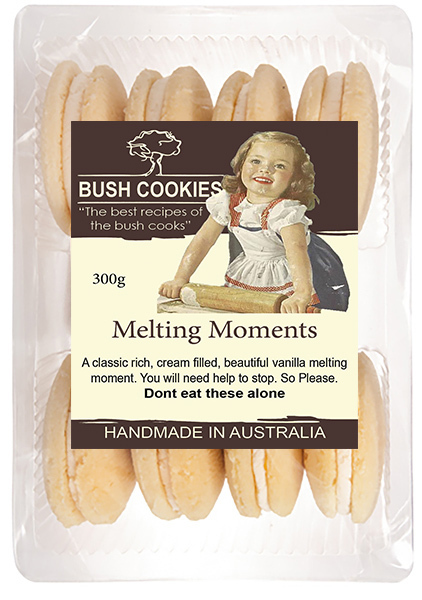 Vanilla Melting Moments 300g - Carton of 12