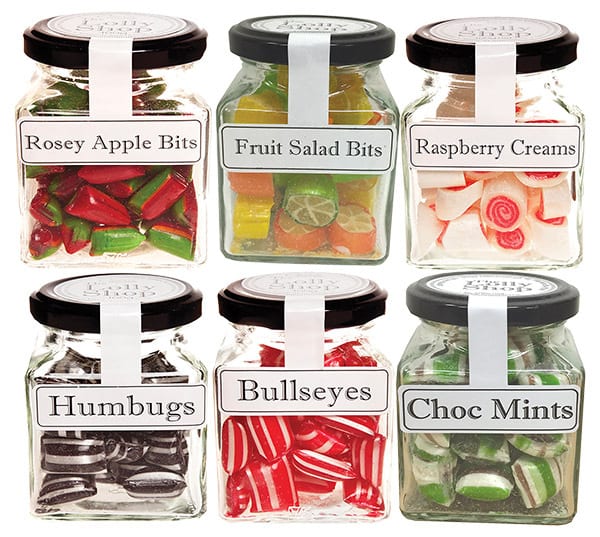 Boiled Lollies Rock Candy MIXED Flavours 130g Jars  ( Best Before - October 31