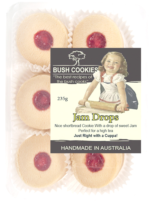 Jam Drops Shortbread Biscuits 235g - Carton of 12
