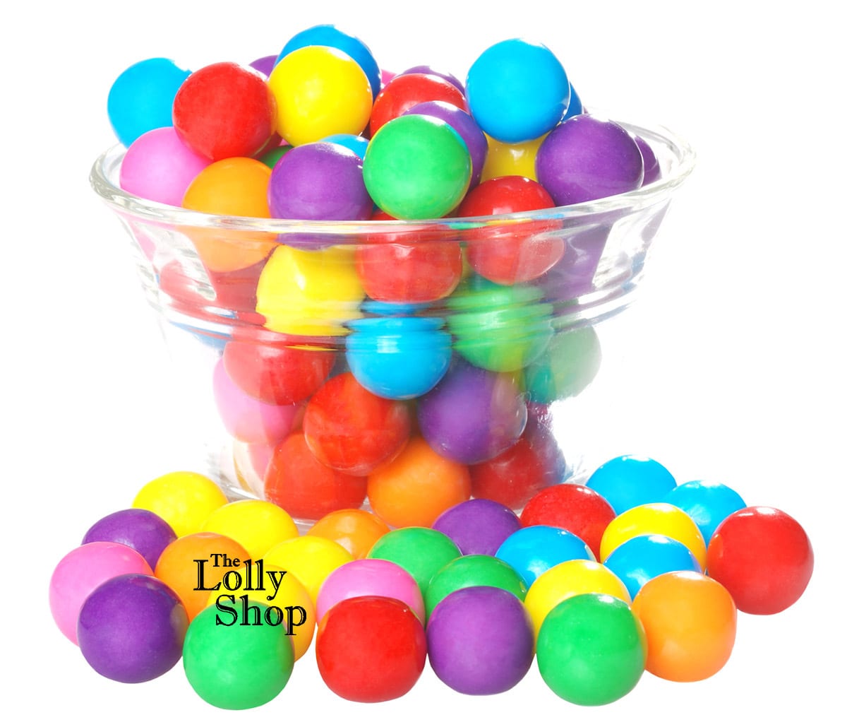 Gum Balls large Multi coloured - 1kg Bulk Lollies Bag  ( Best Before - June 23