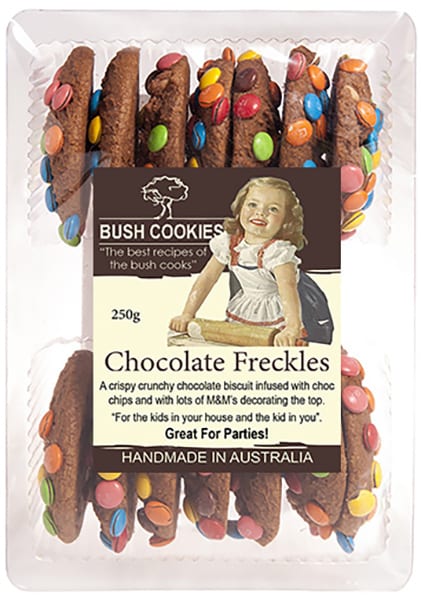 Chocolate Freckle Biscuits by Bush Cookies 250g ( Best Before - June 19