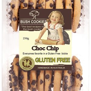 Gluten Free Chocolate Chip Cookies 250g - Bush Cookies ( Best before- April / May 2026 )