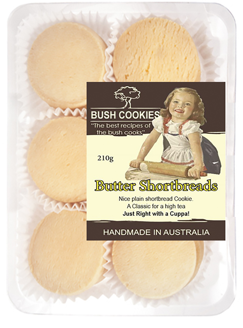 Butter Shortbread Cookies 210g - Carton of 12