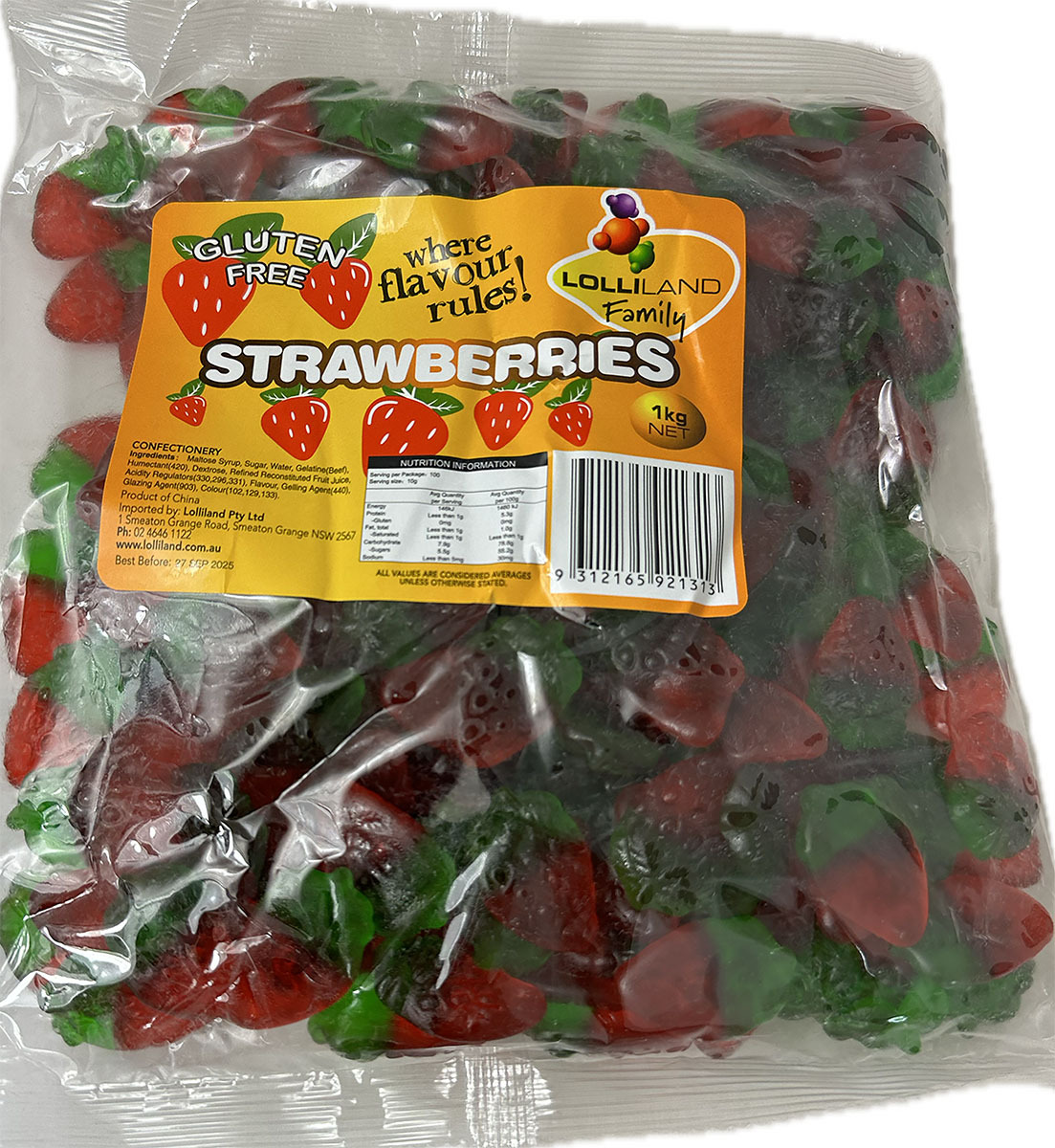 Strawberry Leaf 1kg bags - Carton of 8 X 1kg ( Best Before - October 23