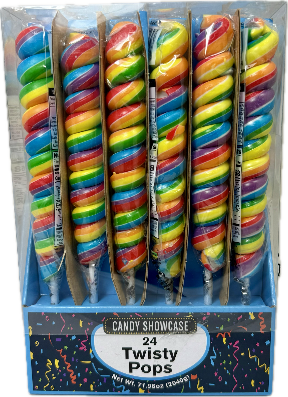 Unicorn Twisty Pop 85g Rainbow - Box of 24 -  Lolliland  ( Best Before - October 20