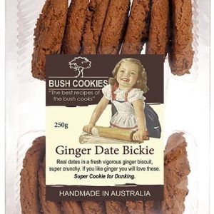 Ginger and Date Biscuits 250g  - Carton of 12 ( Best Before - Nov 2026 )
