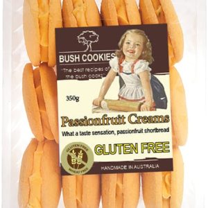 Passionfruit Cream Gluten Free Cookies 350g by Bush Cookies ( Best Before - Oct 2026 )