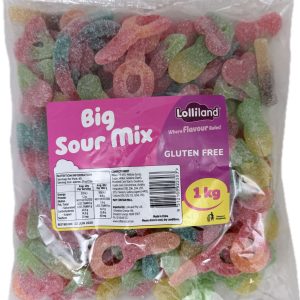 Big Sour Gummy Mix- Gluten Free 1kg - lolliland
