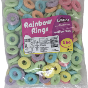 Rainbow Rings 1kg  - Gluten Free 1kg Bulk Lollies
